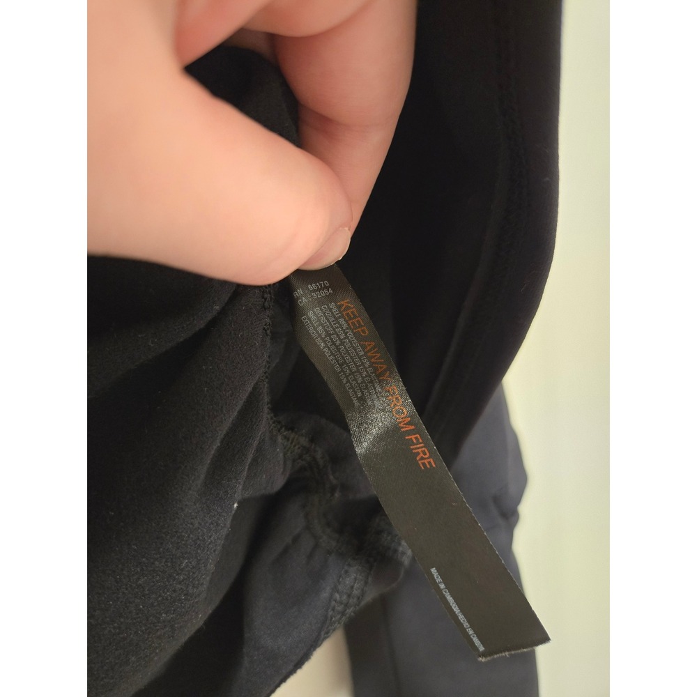FP Movement Free People Ruched Zip Up Jacket Black Thumbhole Watch Cutout Small - Picture 6 of 8